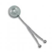 Loveplug silber mit 10mm Abschlusskugeln